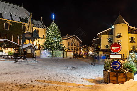 圣诞节前夕大梅广场中央广场发光 法语Al 市中心 旅游图片