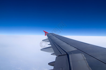 飞机机翼在飞行时的外观航空高清图片素材