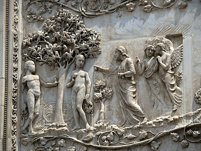 奥维托大教堂 前夕 蛇 宗教 基督教 意大利语 创世纪 苹果图片