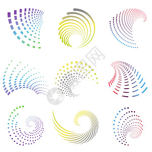 设计要素波图标 力量 插图 曲线 螺旋 海浪 漩涡 概念性的背景图片