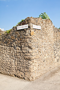 Pompeii - 考古遗址 古董 建筑 墙图片