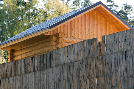 林木建筑的原木房屋结构 家房外 树木 冬天 木材图片