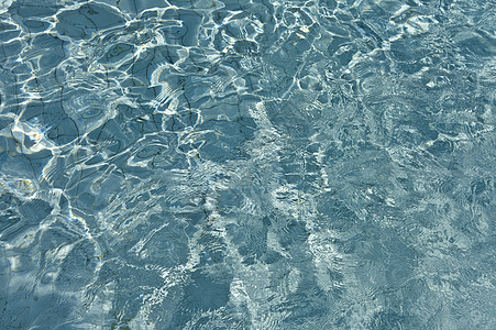 美丽明亮的池塘水在太阳中反射 海浪 湿的 墙纸图片