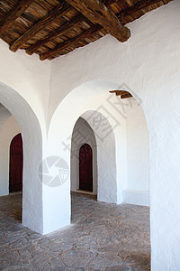 伊维萨圣艾格尼丝德科罗纳伊内斯白色教堂 福门特拉岛图片