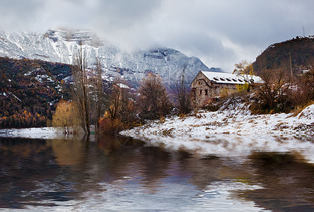 雪地景观 圣诞节 青蛙 放松 仙境 树木 风景 美丽的 山图片