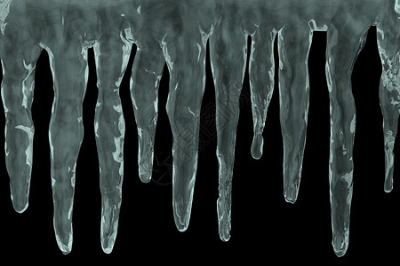 黑色的冰柱图片