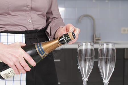 香槟瓶酒 准备庆祝 酒精 派对 吐司 软木 脖子 圣诞节背景图片