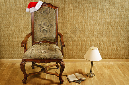 圣诞老人椅子背景图片