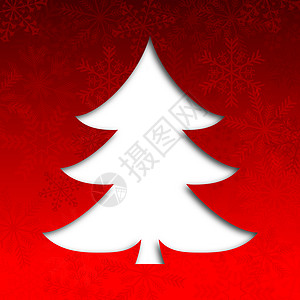 圣诞快乐插画与圣诞树和雪花 圣诞快乐插画与圣诞树和雪花图片