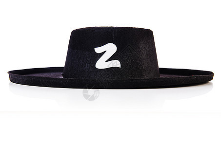 黑帽帽 白帽子被孤立 嘉年华 拉丁 墨西哥流浪乐队 乐趣 白色的图片
