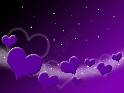 情人日卡 庆典 恋情 浪漫 快乐的 爱 紫色的 流动 配给图片