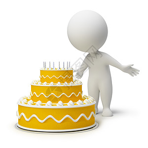 黄色小蛋糕3个小矮人 - 生日蛋糕 派对 庆典 仪式 食物背景