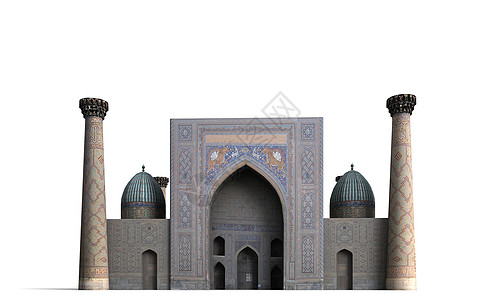 撒马尔罕省4号 学校 古兰经 旅行 可视化渲染 旅游景点 艺术图片