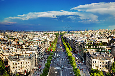 法国巴黎大道 欧洲 房子 天际线 首都 屋顶 假期 路图片
