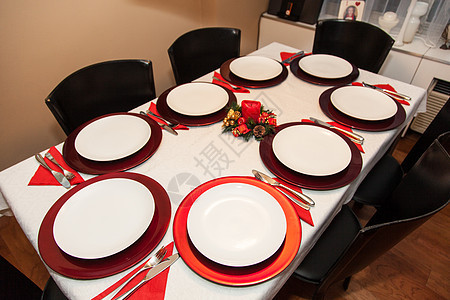 圣诞晚餐桌 白色的 假期 美食 优雅 干净的 派对图片
