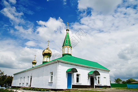 东正教 高的 塔 蓝色的 教会 放松 门 建筑学图片