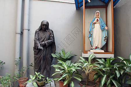 印度加尔各答圣母院Teresa修女雕像 特蕾莎图片