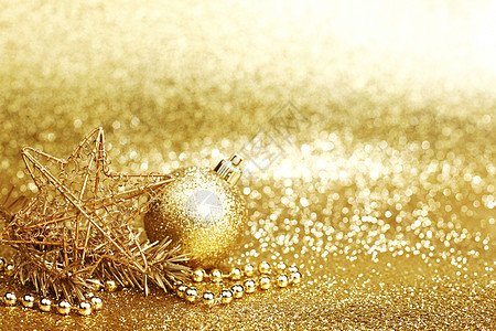 金金色圣诞节装饰 装饰品 金的 冷杉 辉光 花环 假期图片
