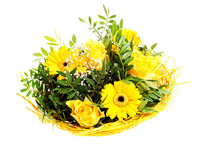 美丽的黄色花束的花束图片