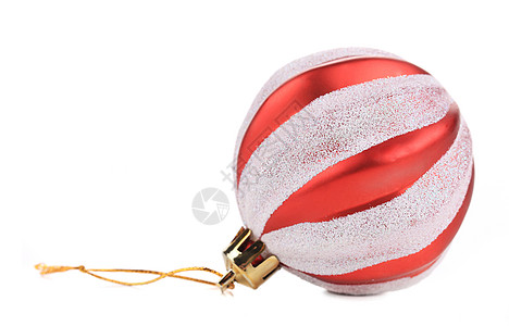 圣诞红球 马特 玩具 条纹 白色的 季节性的图片