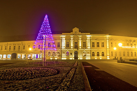 科普里维尼察夜街圣诞节现场图片