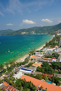 泰国普吉的巴顿热带海滩 从空中观察 阳光图片