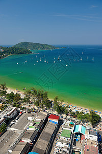 泰国普吉的巴顿热带海滩 从空中观察 亚洲 风景图片