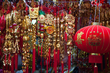 在中国新年装饰项目期间背景图片