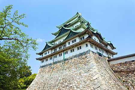 日本名古屋城堡 旅游 石头 公园 游客 武士 历史的 窗户图片