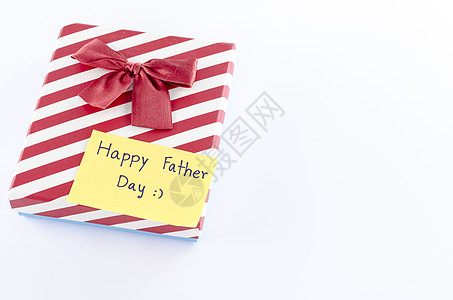 带纸牌写字的礼物盒 美丽的 标签 条纹 爸爸 典型的图片