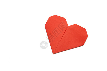 折纸心脏 浪漫 红色的 情人节 假期 庆典 简单的 礼物 浪漫的背景图片