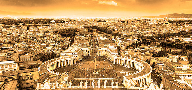 彼得正方形意大利罗马梵蒂冈的圣彼得广场 欧洲 镇 基督教背景
