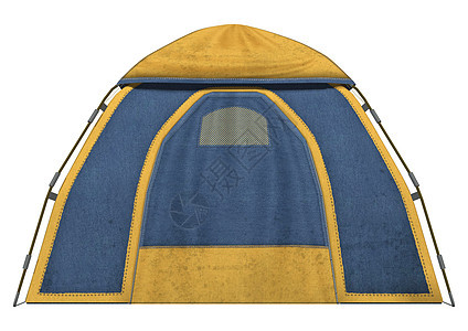 露营帐篷 黄色的 房子 自由 蓝色的 旅行 插图背景图片