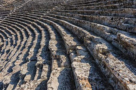 希拉波利斯古老剧院的台阶 假期 伟大的 天 废墟图片