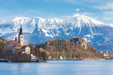 Bled 斯洛文尼亚 欧洲 美丽 旅行 地标 阿尔卑斯山图片