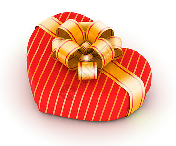 竖条纹礼物盒红色和金色礼品盒 心 慈善事业 展示 红色的 圣诞节 礼物盒背景