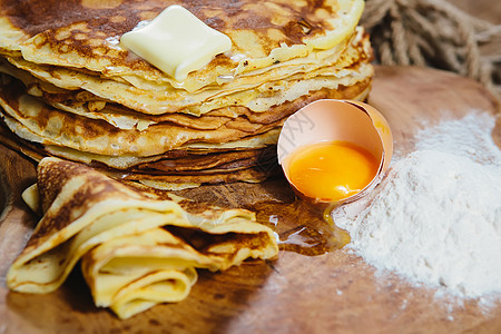 俄罗斯传统煎饼 - Blini 饼子 纺织品 假期图片