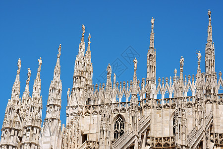 米兰大教堂 哥特 天主教 意大利 石头 大教堂广场 雕像图片