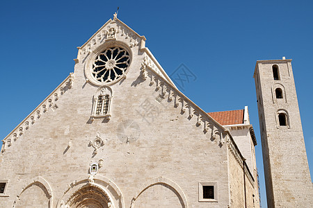 鲁沃杜普利亚大教堂 罗马式 基督教 教会 石头 鲁沃迪普利亚 天主教的背景图片