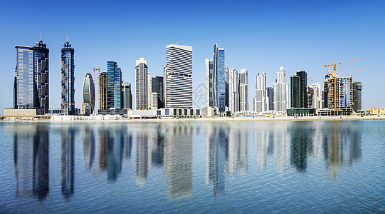 迪拜市中心 卡利法 喷泉 高楼 迪拜塔 海 阿拉伯 美丽的 城市图片