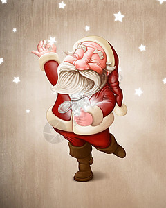 圣诞老人收集星星 冬天 有趣的 圣诞节 罐 乐趣 假期背景图片
