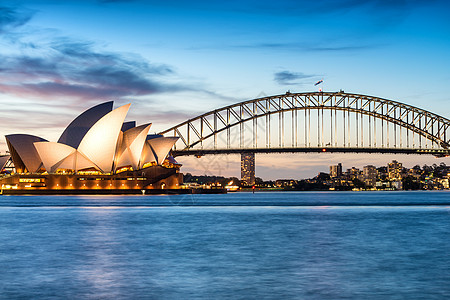 SYDNEY - 2015年10月12日 悉尼歌剧院 桥 全景背景