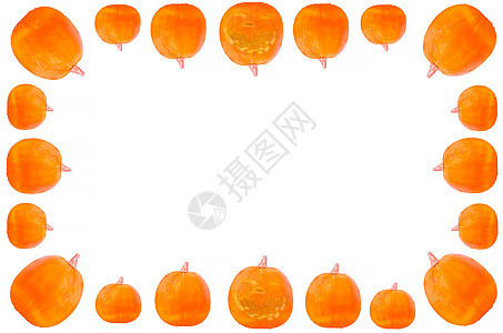 南瓜框架 假期 橙子 可怕的 多图 十月 问候卡背景图片