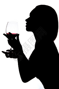 握着酒杯的女人 红酒杯 美丽的 玻璃 理发 女孩 葡萄酒 剪下图片