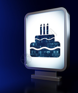 蛋糕灯箱广告牌背景上的娱乐概念蛋糕 夏天 周年纪念日 食物 生日背景