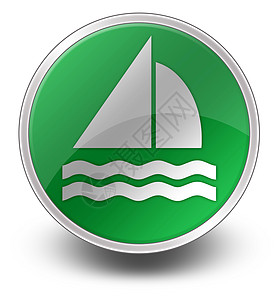 休闲娱乐图标图标 按钮 象形图航行 象形文字 插图 海军 徽标 湖背景