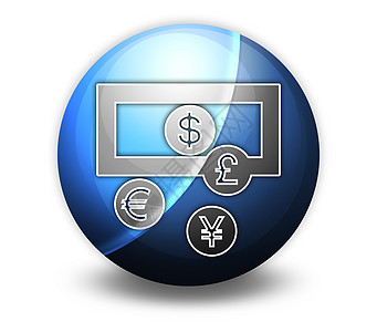 图标 按键 平方图货币交易所 日元 插图 标识图片