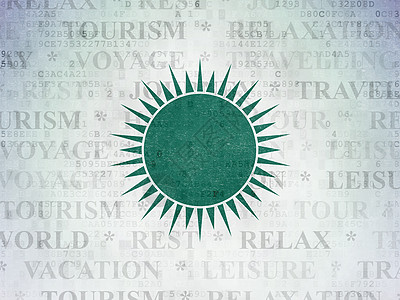 数字数据纸背景上的旅游概念太阳 云 冒险 电脑背景图片