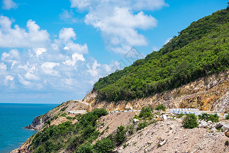 海水江崖南杜岛 海 路 越南 海水 海岸 悬崖背景