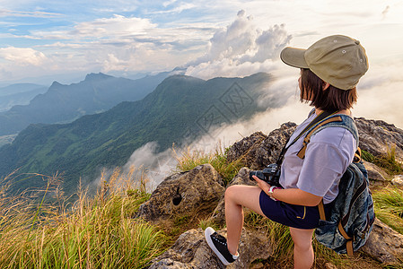 泰国山区女孩旅游女游客人数图片